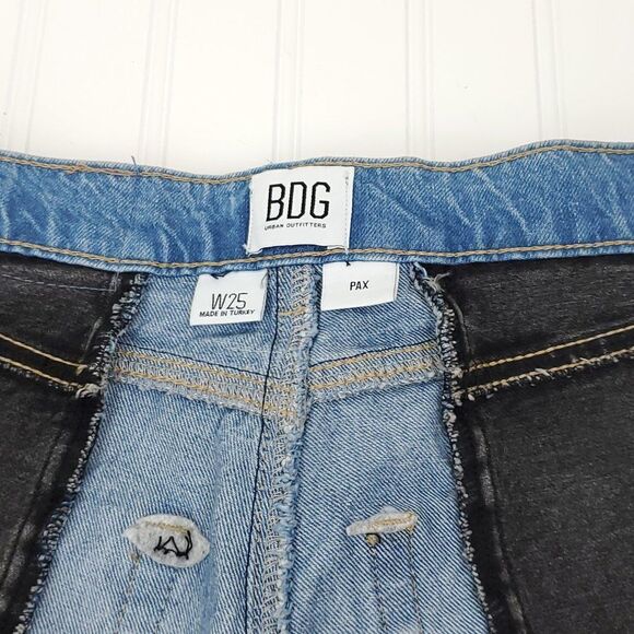 BDG Urban Outfitters High Rise Splice Pax Denim Shorts I-0217a11 - Picture 11 of 12
